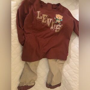 Nike Cream and Brown Bodysuit with Subtle Print